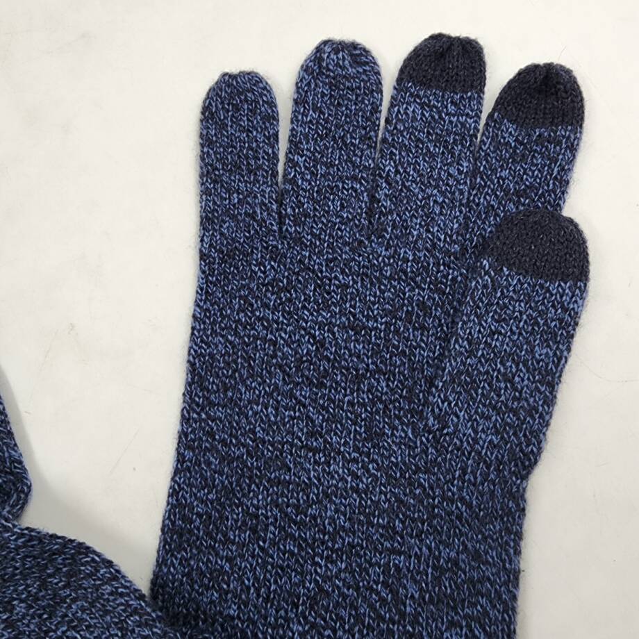 The Men's Store at Bloomingdale's Marled Tech Gloves Men's OS Navy Blue Pull On