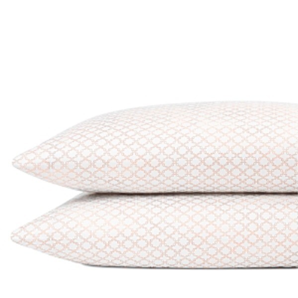 Sky Trellis Standard Pillowcases 20in x 28in Pastel Pink Geometric Design 2Pc
