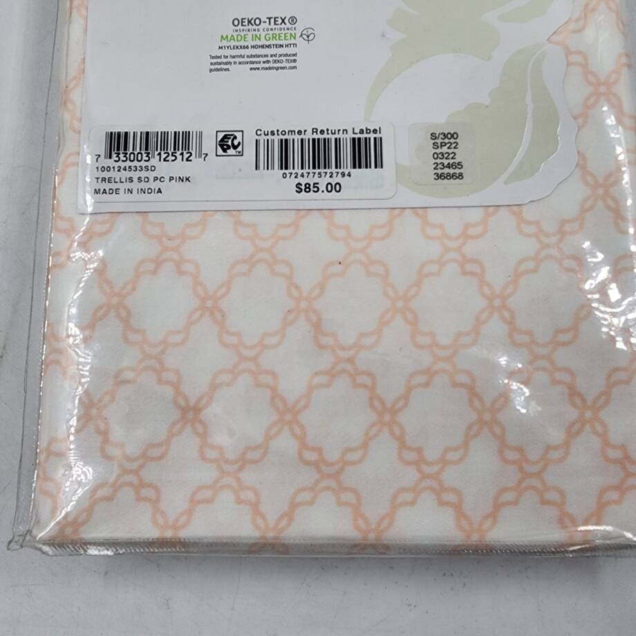 Sky Trellis Standard Pillowcases 20in x 28in Pastel Pink Geometric Design 2Pc