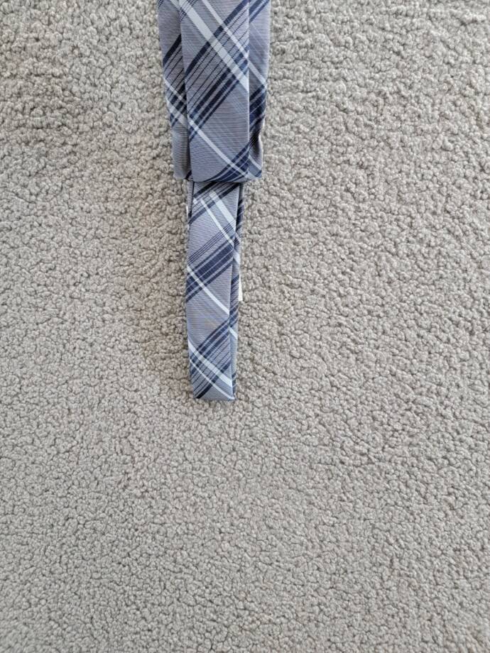 Calvin Klein Contrast Stripe Plaid Tie Men One Size Navy Classic Design Pointed