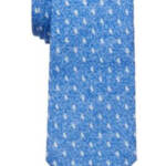 Michael Kors Geometric-Print Tie Mens One Size Blue Classic Design Pointed Style