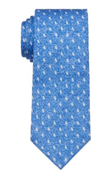Michael Kors Geometric-Print Tie Mens One Size Blue Classic Design Pointed Style