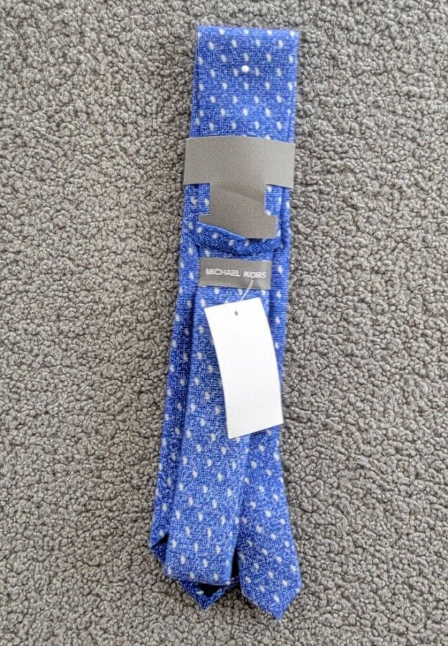 Michael Kors Geometric-Print Tie Mens One Size Blue Classic Design Pointed Style