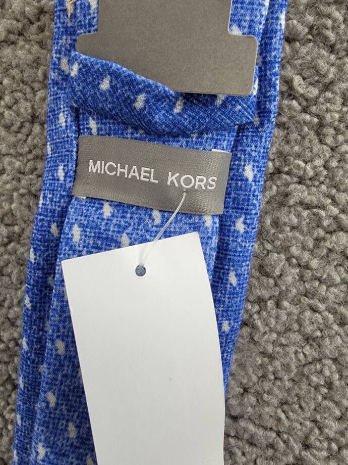 Michael Kors Geometric-Print Tie Mens One Size Blue Classic Design Pointed Style