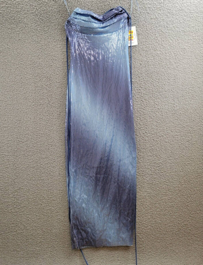 Violet Weekend Strappy Ombré Sequin Gown Juniors' 3/4 Blue/Silver Lace Zip Back