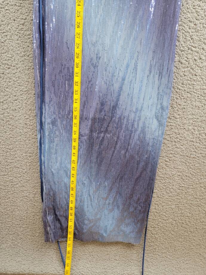 Violet Weekend Strappy Ombré Sequin Gown Juniors' 3/4 Blue/Silver Lace Zip Back