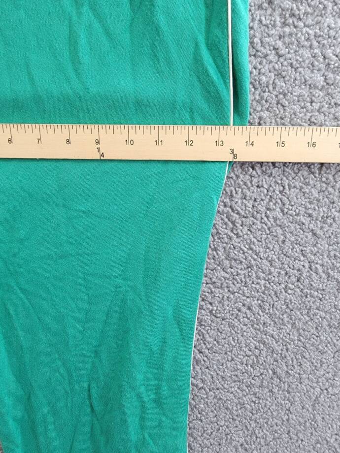 Aqua Reynolds Piped Sweatpants Women's L Green/White Elasticized Hems Pull On