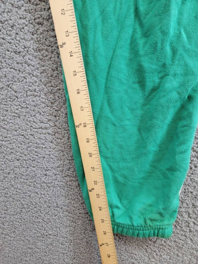 Aqua Reynolds Piped Sweatpants Women's L Green/White Elasticized Hems Pull On