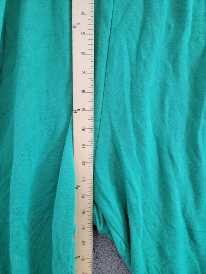 Aqua Reynolds Piped Sweatpants Women's L Green/White Elasticized Hems Pull On