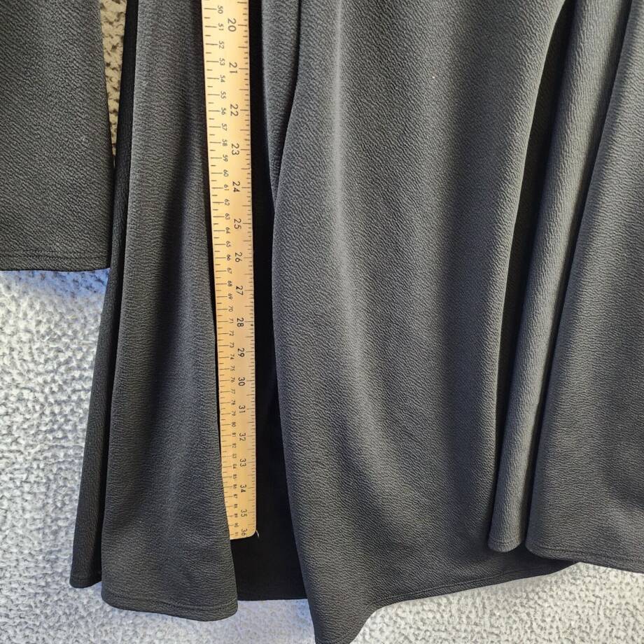 24seven Comfort Apparel Plus Long Sleeve Flared Dress Women's 1X Black Pullover