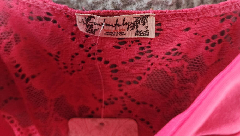 Free People Lace Night Rhythm Bodysuit Women's XS Raspberry Sorbet Hook-And-Eye