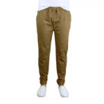 Galaxy By Harvic Basic Stretch Twill Joggers Men's XL Timber Drawstring Waist