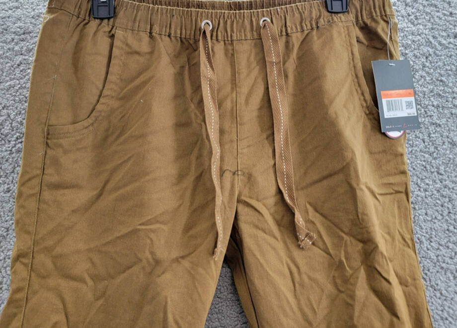 Galaxy By Harvic Basic Stretch Twill Joggers Men's XL Timber Drawstring Waist