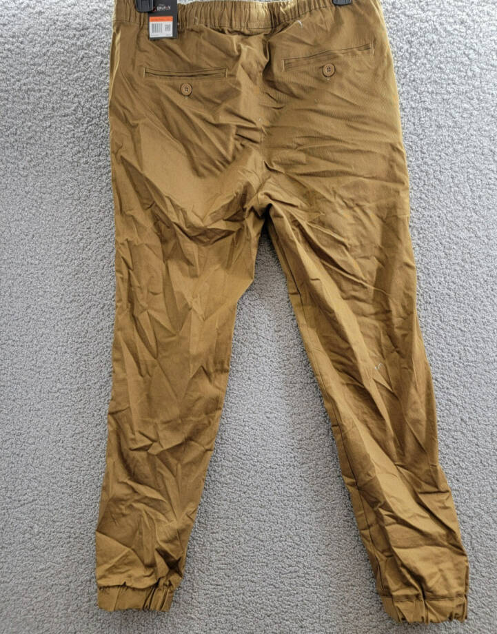 Galaxy By Harvic Basic Stretch Twill Joggers Men's XL Timber Drawstring Waist