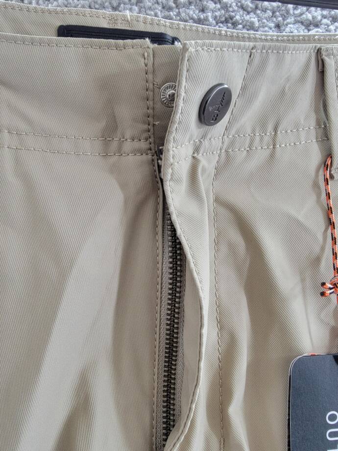 BASS OUTDOOR Straight-Fit Traveler Pants Men's 34 Trench Coat Button Zip Closure