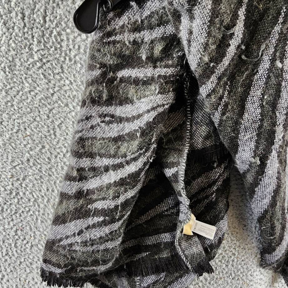 MICHAEL Michael Kors Wool Blend Animal-Print Jacquard Scarf Women's O/S Black