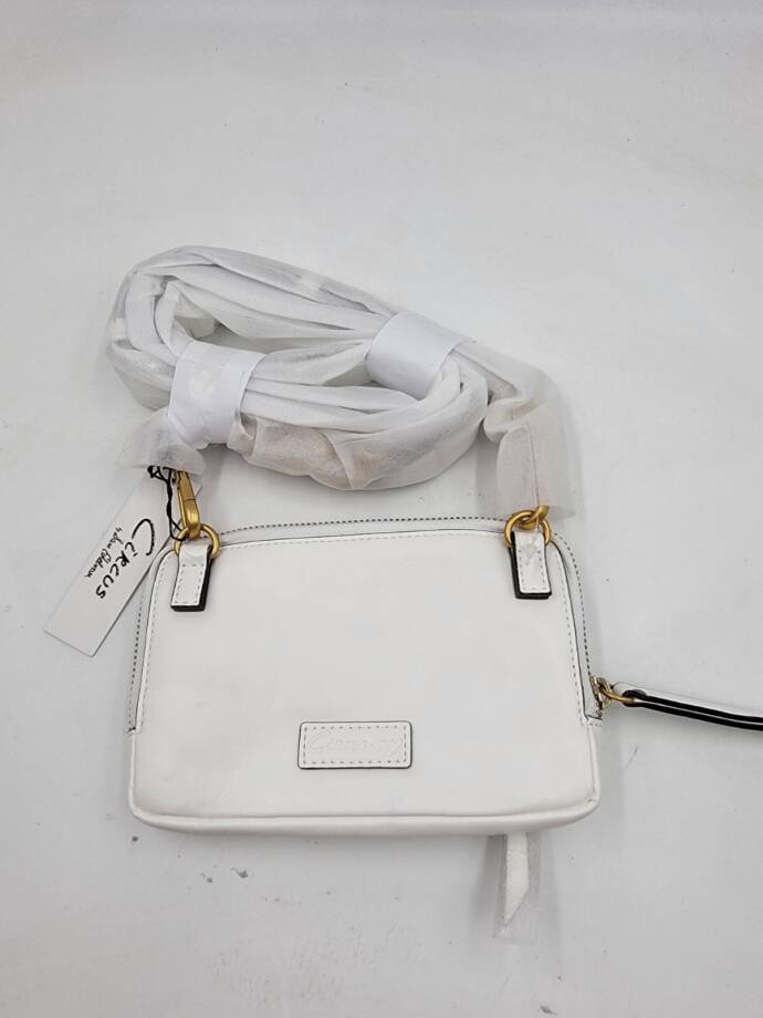 Circus by Sam Edelman Smooth Malibu Slim Crossbody Bag Women's White Zip Closure