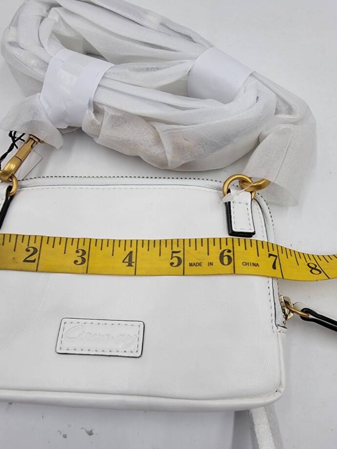 Circus by Sam Edelman Smooth Malibu Slim Crossbody Bag Women's White Zip Closure