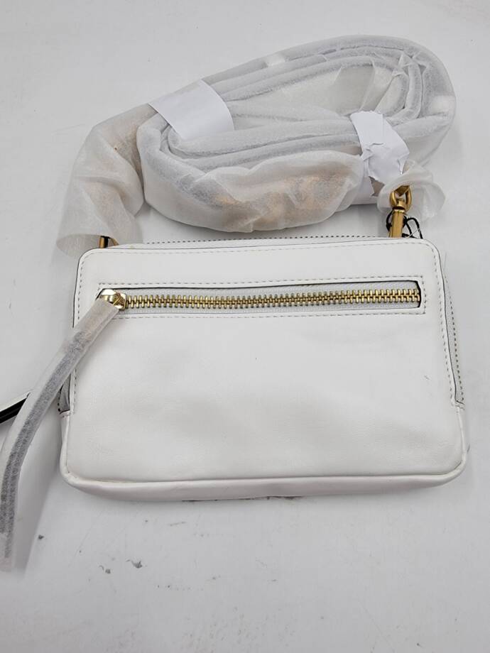 Circus by Sam Edelman Smooth Malibu Slim Crossbody Bag Women's White Zip Closure