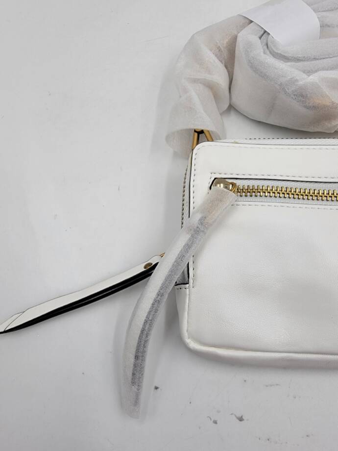Circus by Sam Edelman Smooth Malibu Slim Crossbody Bag Women's White Zip Closure