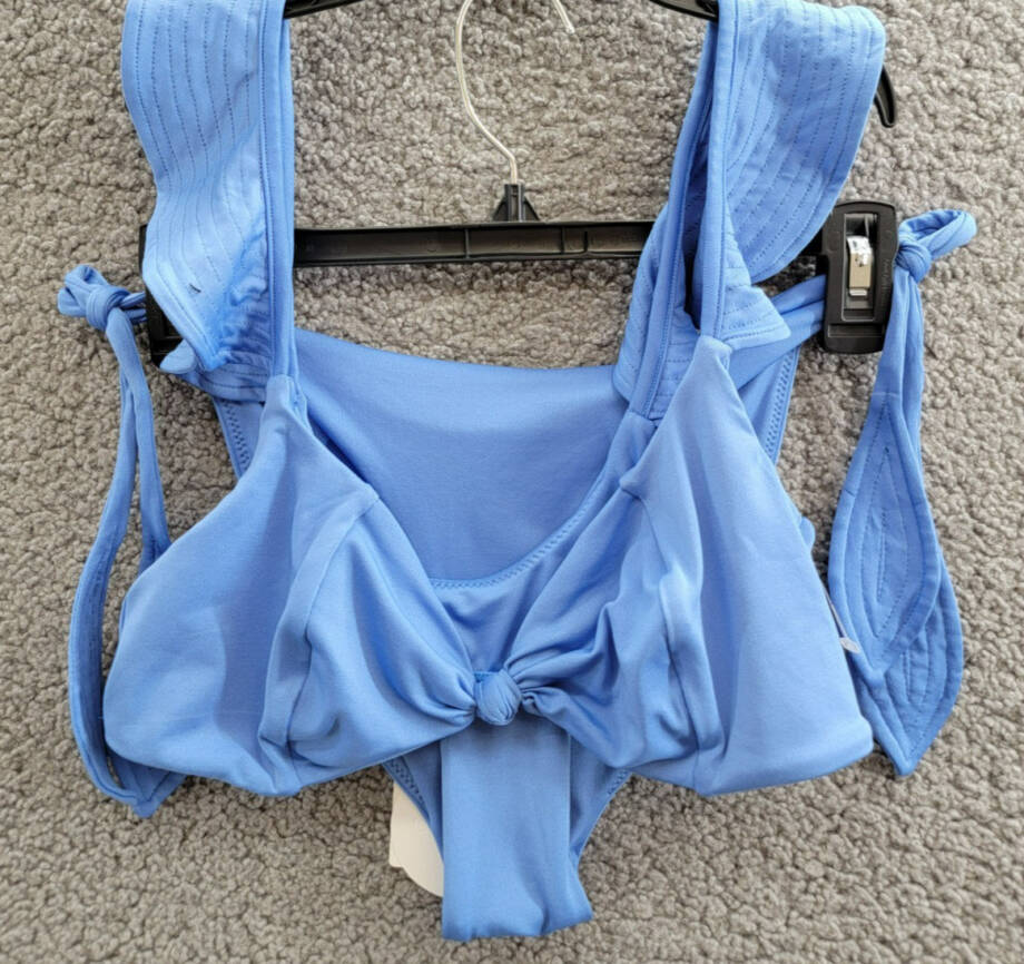 Peixoto Amara Bikini Top & Juliet Bikini Bottom Set Women's M Laz Blue Side Tie