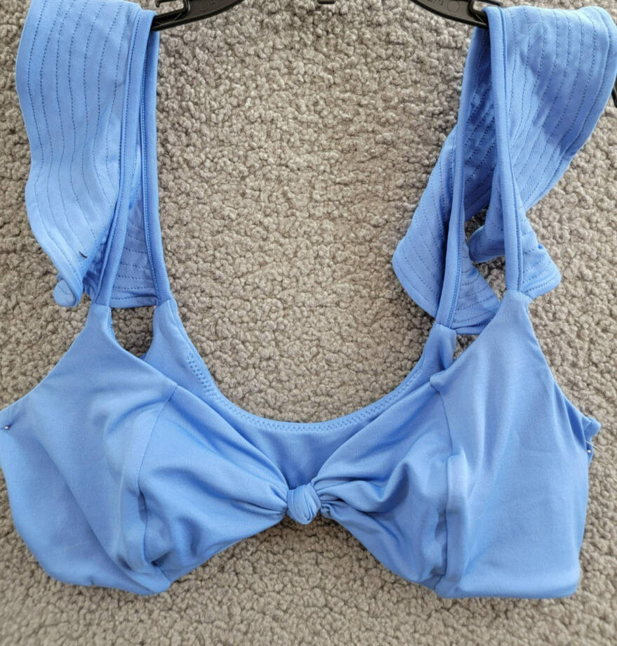 Peixoto Amara Bikini Top & Juliet Bikini Bottom Set Women's M Laz Blue Side Tie