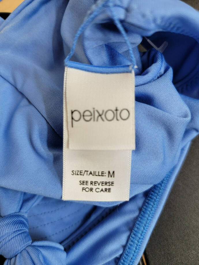 Peixoto Amara Bikini Top & Juliet Bikini Bottom Set Women's M Laz Blue Side Tie