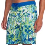 Speedo Printed Bondi Basin 9" Boardshorts Men's S Harlequin Green Elastic waist