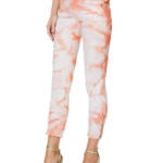 Ramy Brook Katie Mid-Rise Motto Skinny Jeans Women's 30 Pink Tie Dye Zip Closure