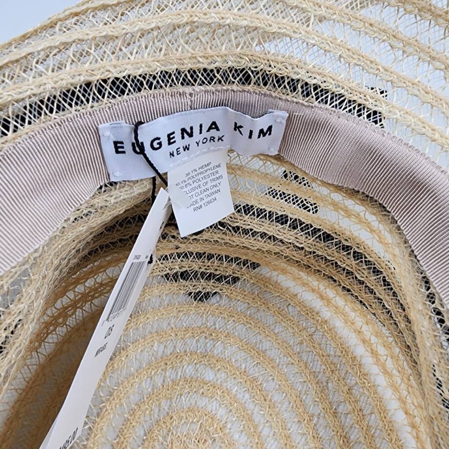 Eugenia Kim Mirabel Wide Brim Woven Hat With Bow Detail Women's OS Natural