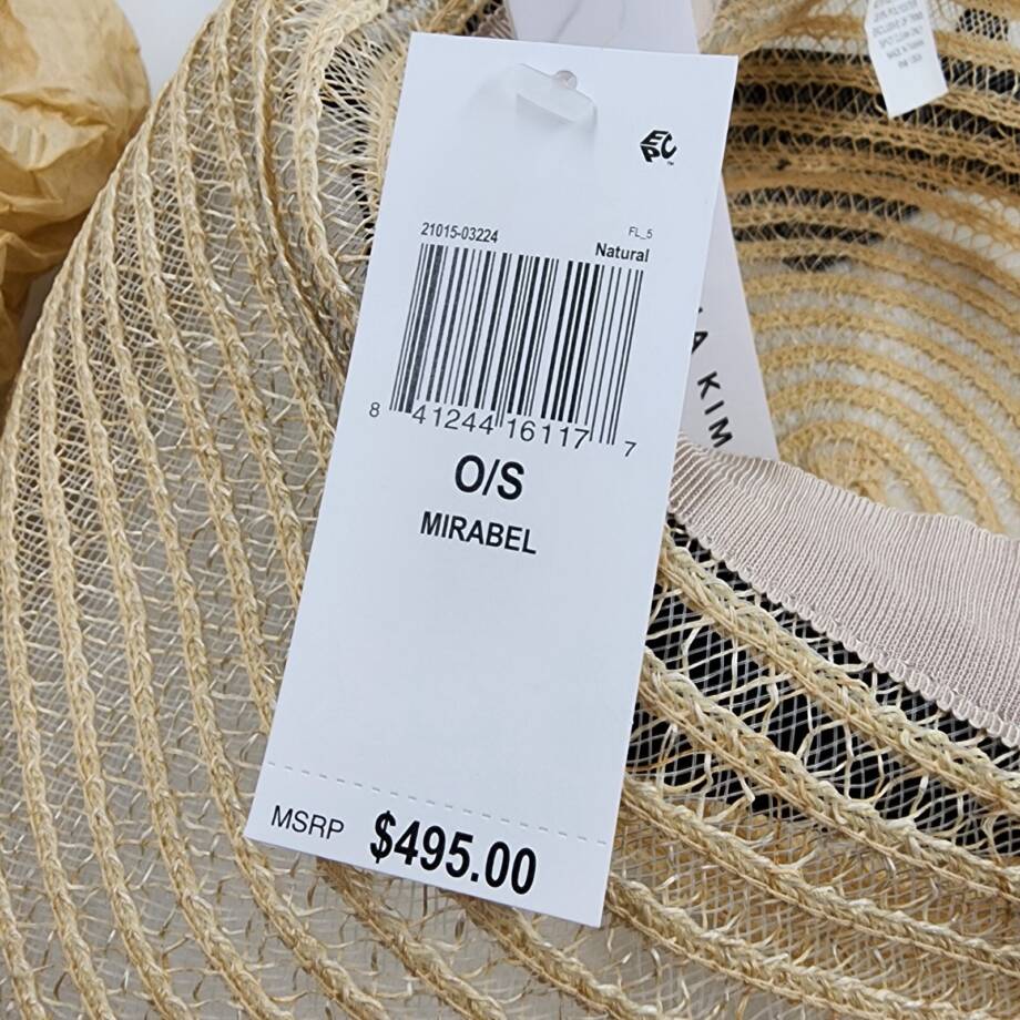 Eugenia Kim Mirabel Wide Brim Woven Hat With Bow Detail Women's OS Natural