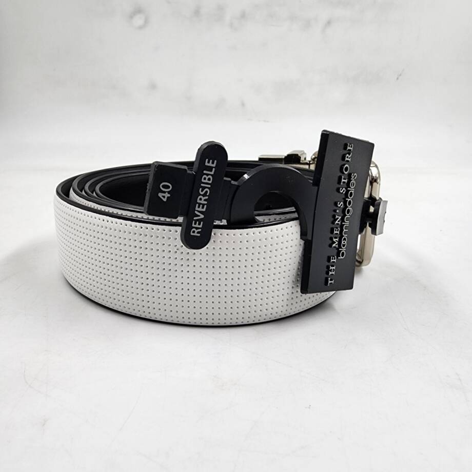 The Men's Store at Bloomingdale's Angel Reversible Leather Belt 40 White