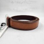 Gavazzeni Rosa Leather Belt Women's 95 Brown Adjustable Single Prong Buckle