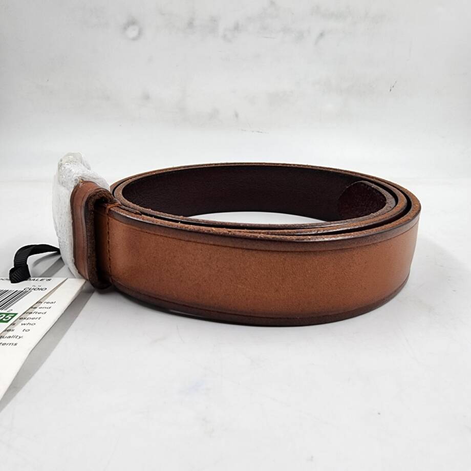 Gavazzeni Rosa Leather Belt Women's 95 Brown Adjustable Single Prong Buckle