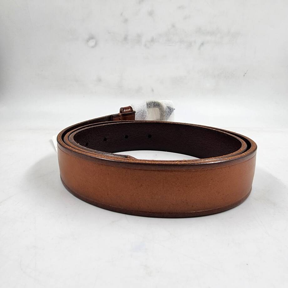 Gavazzeni Rosa Leather Belt Women's 95 Brown Adjustable Single Prong Buckle