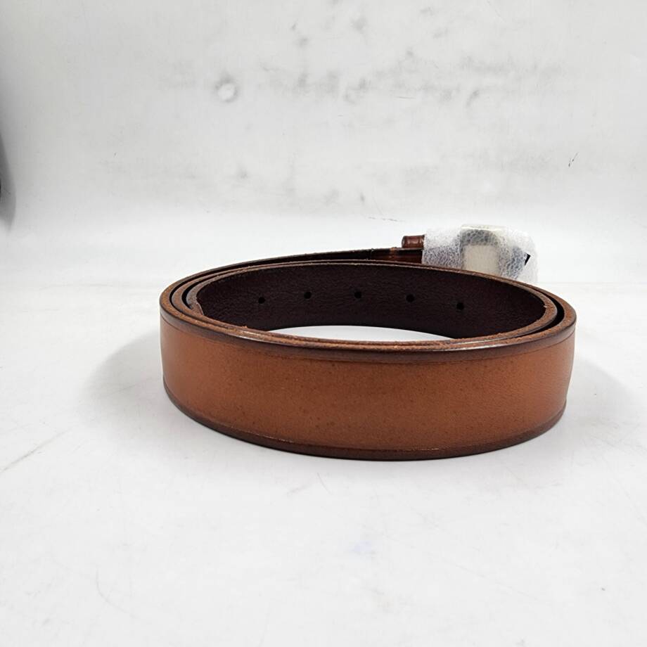 Gavazzeni Rosa Leather Belt Women's 95 Brown Adjustable Single Prong Buckle