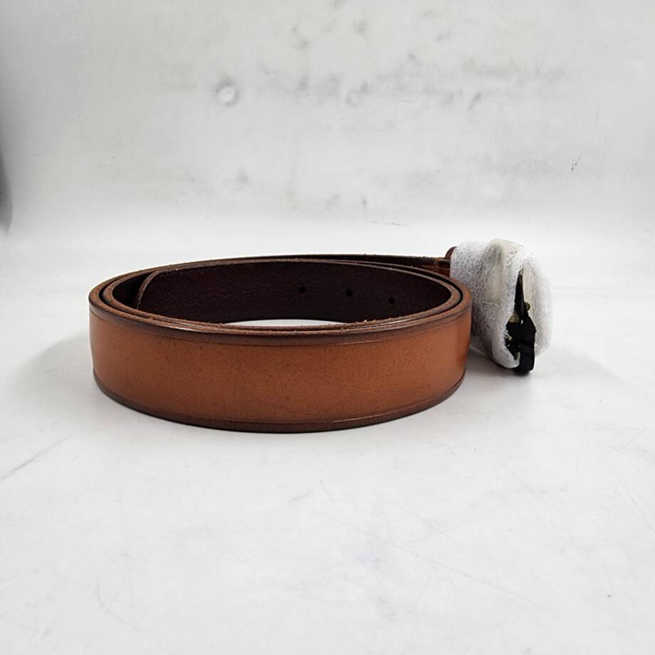 Gavazzeni Rosa Leather Belt Women's 95 Brown Adjustable Single Prong Buckle
