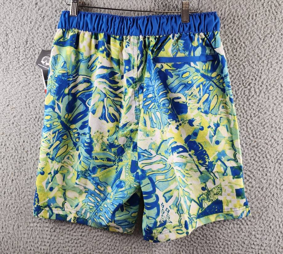 Speedo Printed Bondi Basin 9" Boardshorts Men's S Harlequin Green Elastic waist