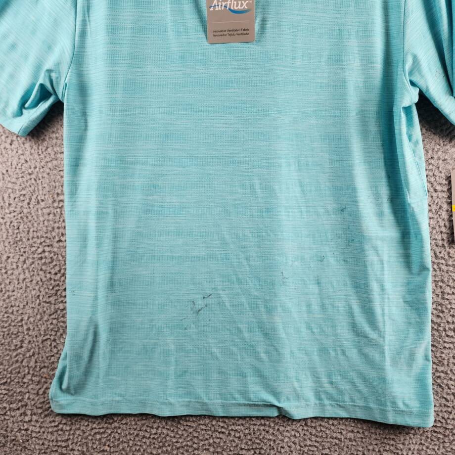 Pga Tour Jasper Airflux Performance Polo Shirt Men's L Med Blue Curacao Htr