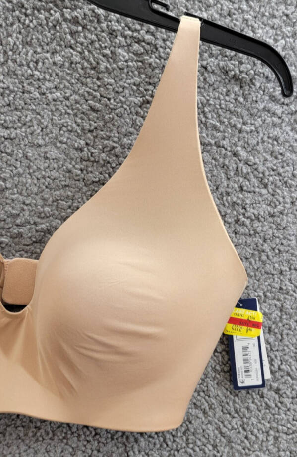 GapBody Everyday Essentials Wireless Bra Women's 34D Brush Beige Back Closure