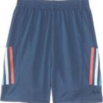 adidas AEROREADY Elastic-Waist Graphic 3-Stripe Shorts Big Boys M (10/12) Navy