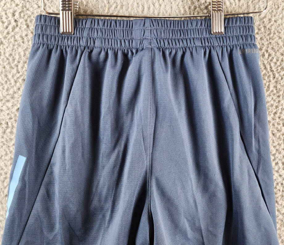 adidas AEROREADY Elastic-Waist Graphic 3-Stripe Shorts Big Boys M (10/12) Navy