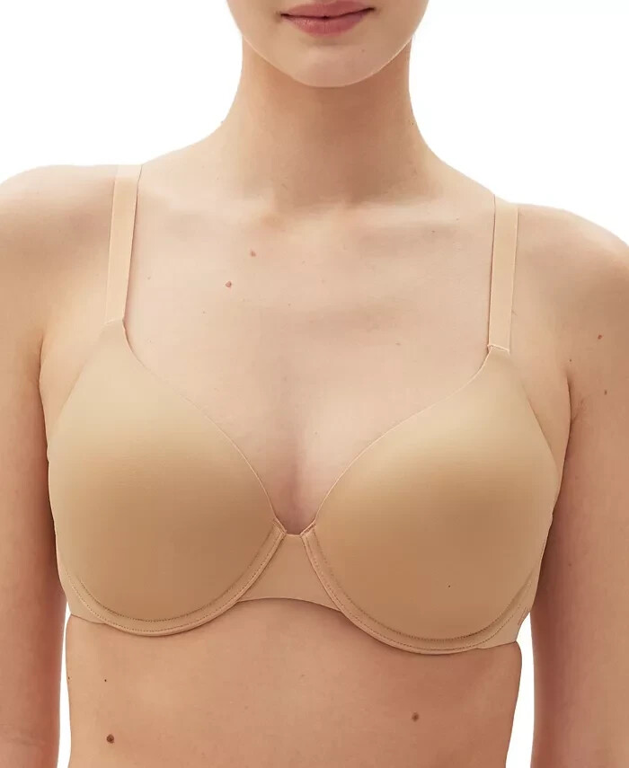 GAP GapBody Everyday Essentials T-Shirt Bra Women's 32D Beige Back Hook Closure