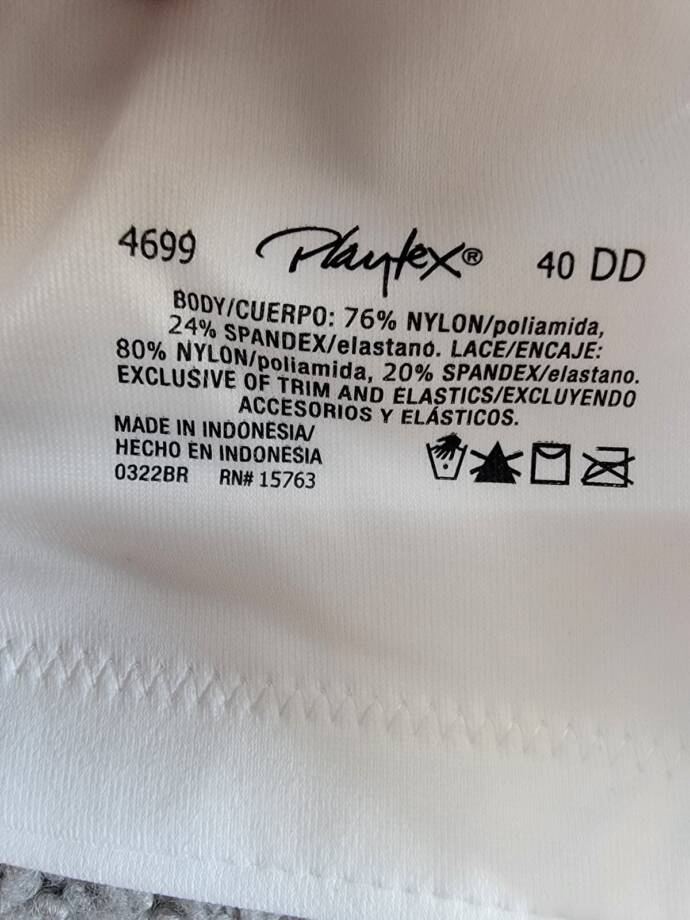 Playtex 18 Hour® Bounce Control Convertible Wireless Bra Women's 40DD White