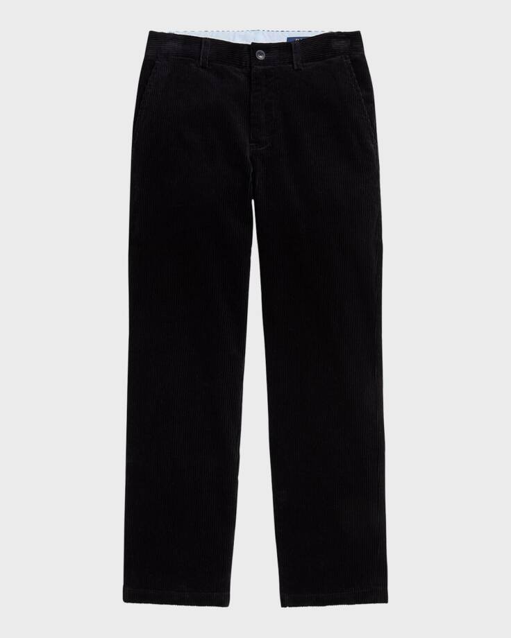Polo Ralph Lauren Straight Fit Corduroy Pants Big Boys 20 Black Button Zipped