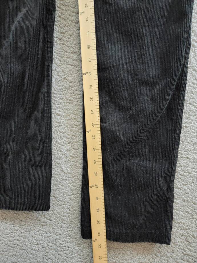 Polo Ralph Lauren Straight Fit Corduroy Pants Big Boys 20 Black Button Zipped
