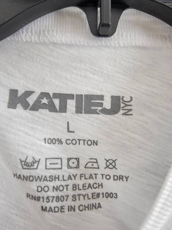 KatieJnyc Tween Fearless Cropped Cotton Tee Girls' L White Crewneck Pullover S/S