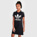 adidas Logo Front Skater Dress Girls S 9-10Y Black/White Crewneck Short Sleeves