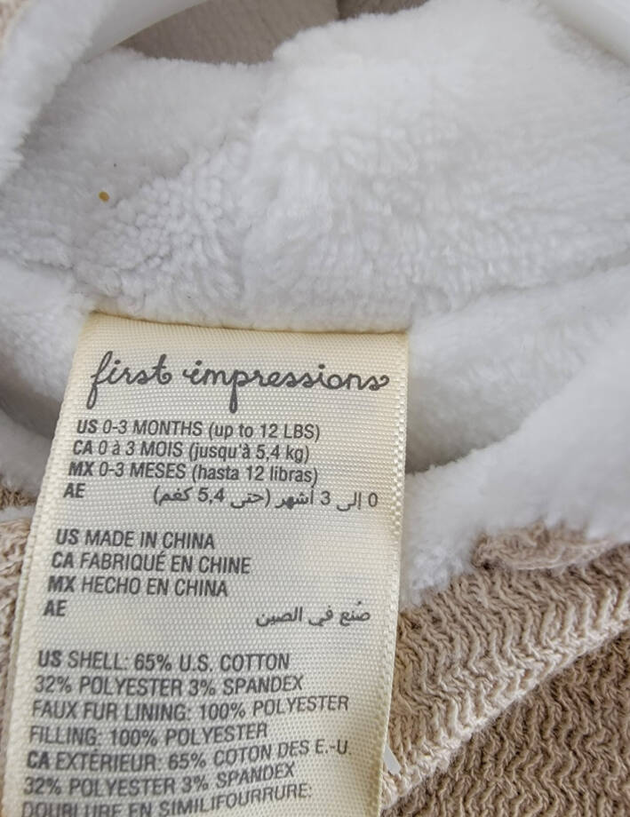 First Impressions Sweater-Knit Faux-Sherpa-Lined Hooded Jacket Unisex Baby 0-3M