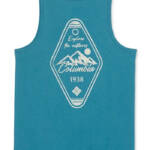 Columbia Explore the Outdoors Graphic Tank Top Mens S/P Blue Crewneck Sleeveless